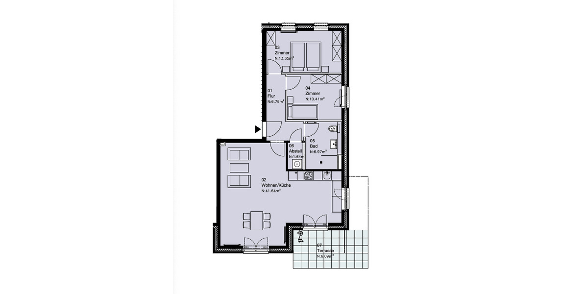 Etagenwohnung Hamburg Eidelstedt - 3 Zimmer, 86 m&sup2;, 1.303&euro; | Angebot:26852145