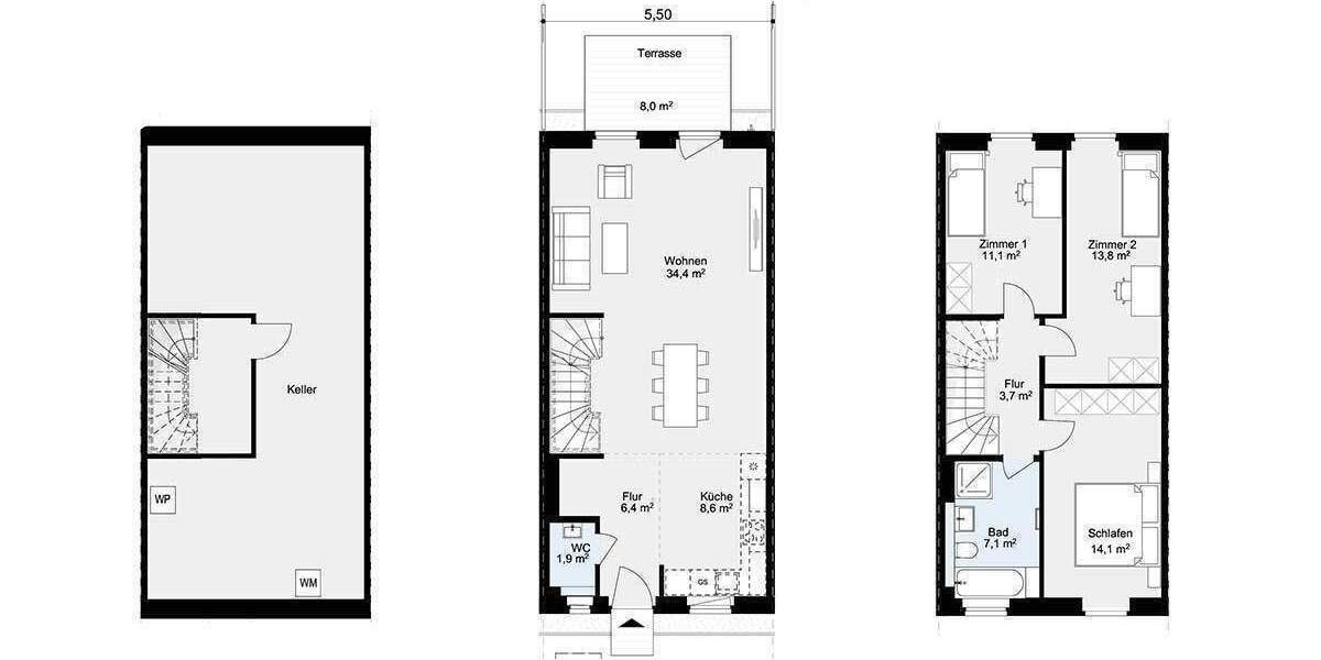 Reihenmittelhaus Henstedt-Ulzburg Ulzburg - 4 Zimmer, 103 m&sup2;, 499.900&euro; | Angebot:25744912