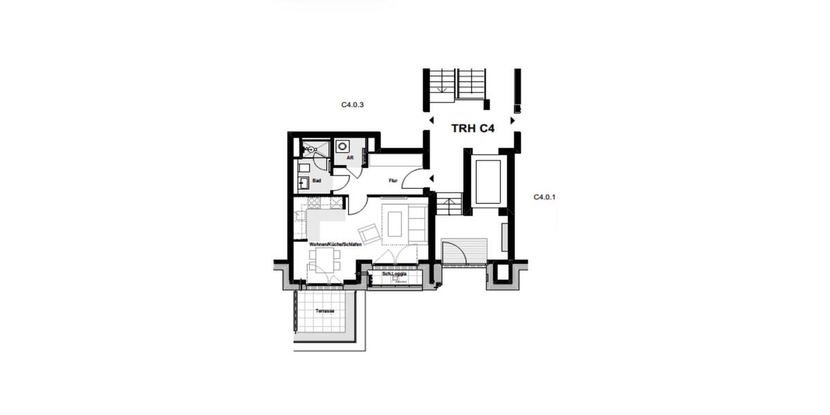 Erdgeschoßwohnung Hamburg Ottensen - 1 Zimmer, 39 m&sup2;, 1.306&euro; | Angebot:25840052