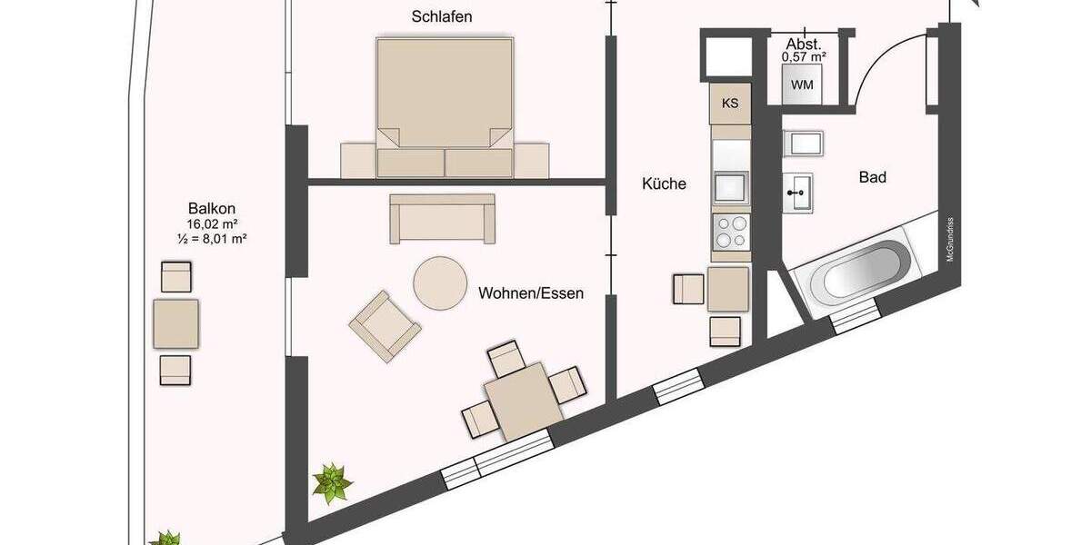 Etagenwohnung Hamburg Altona-Nord Altona-Nord - 2 Zimmer, 56 m&sup2;, 399.000&euro; | Angebot:25803057