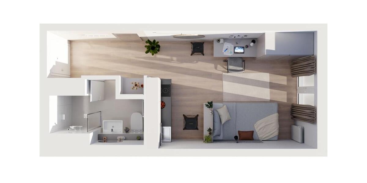 Etagenwohnung Hamburg Hamburg-Mitte - 1 Zimmer, 19 m&sup2;, 804&euro; | Angebot:24979141