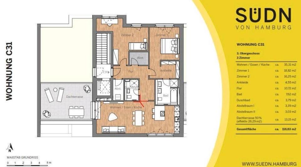 Einfamilienhaus Hamburg Harburg - 3 Zimmer, 115 m&sup2;, 649.000&euro; | Angebot:26066007