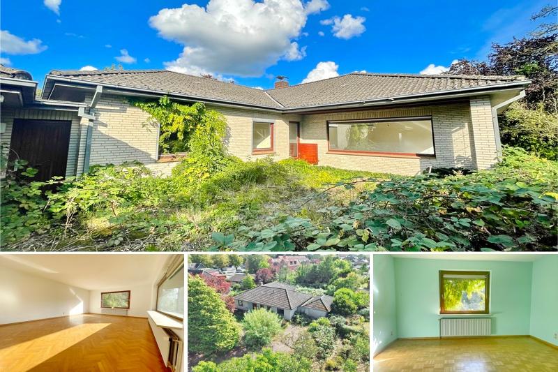 Winkelwalmdachbungalow im Dornröschenschlaf sucht Familie zum Wachküssen * Schatz im Garten inkl. * - Einfamilienhaus Bad Bramstedt | Angebot:10386644