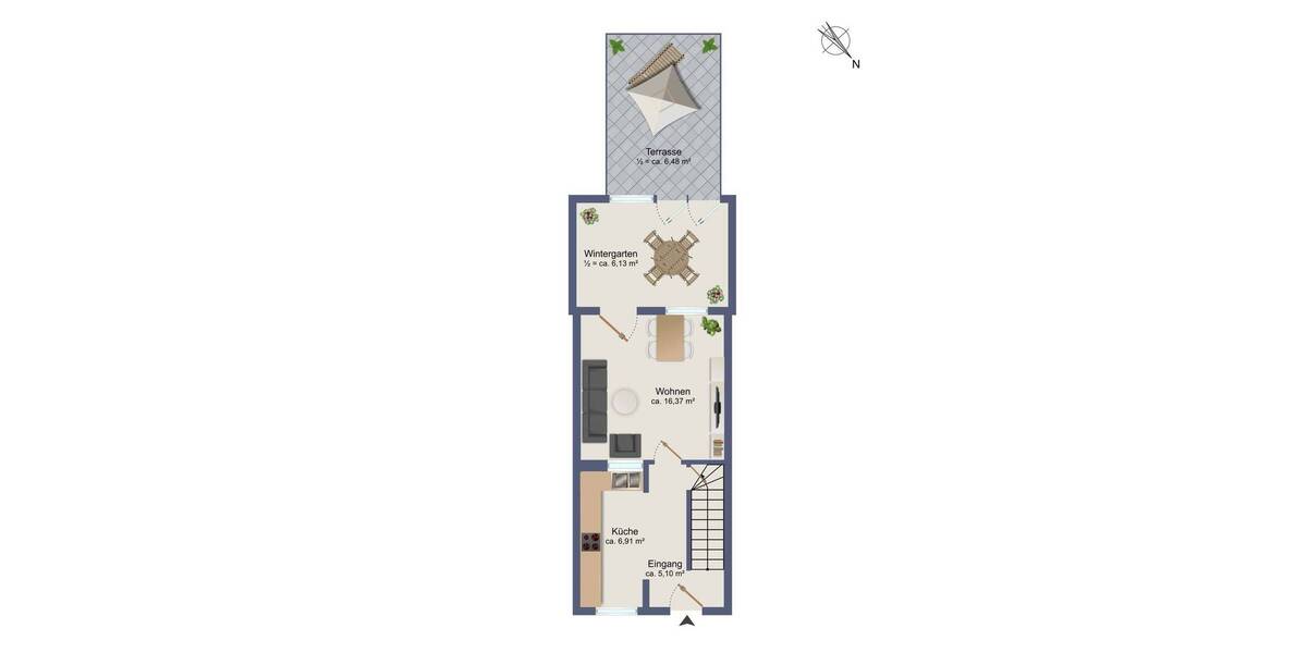 Reihenmittelhaus Hamburg / Farmsen-Berne Farmsen-Berne - 4 Zimmer, 76 m&sup2;, 298.000&euro; | Angebot:26796803