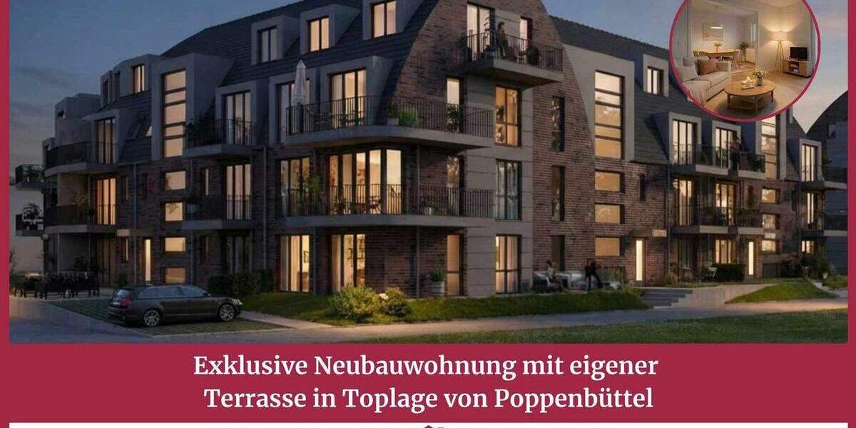 Etagenwohnung Hamburg Poppenbüttel - 3 Zimmer, 74 m&sup2;, 569.000&euro; | Angebot:25691350