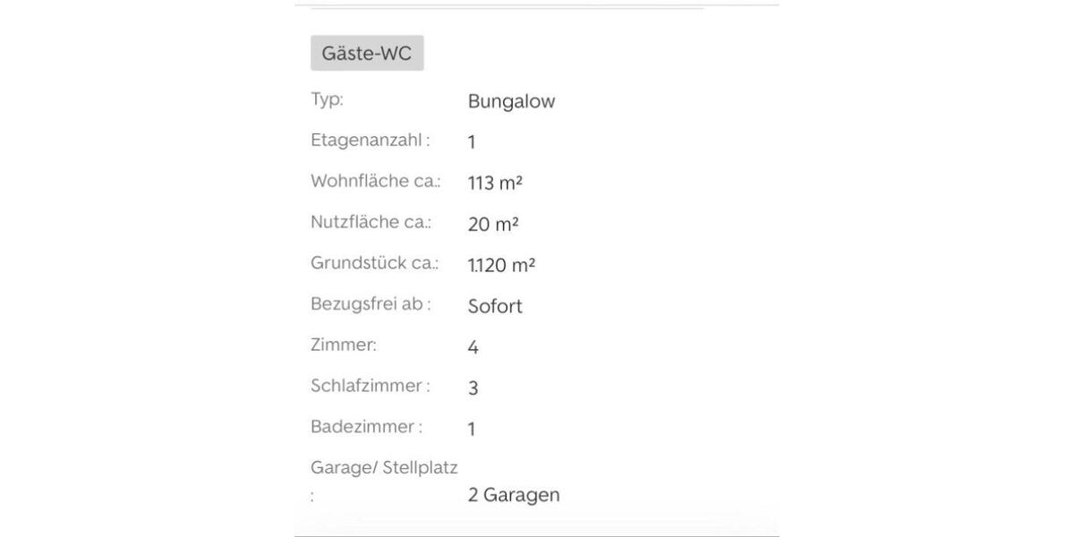 Bungalow Henstedt-Ulzburg Ulzburg - 4 Zimmer, 113 m&sup2;, 479.000&euro; | Angebot:25545069