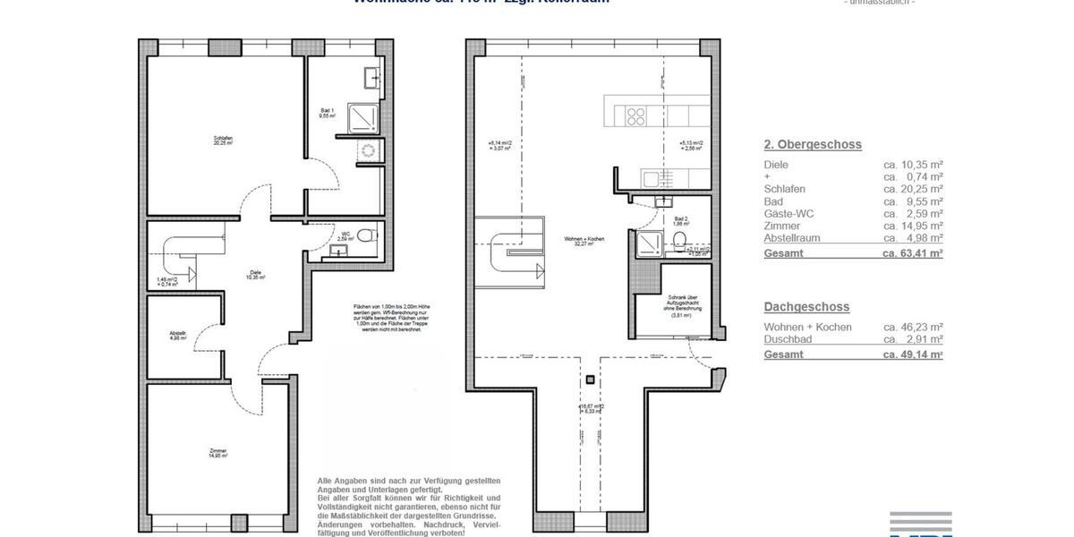 Maisonettenwohnung Norderstedt Garstedt - 3 Zimmer, 113 m&sup2;, 1.450&euro; | Angebot:25219954