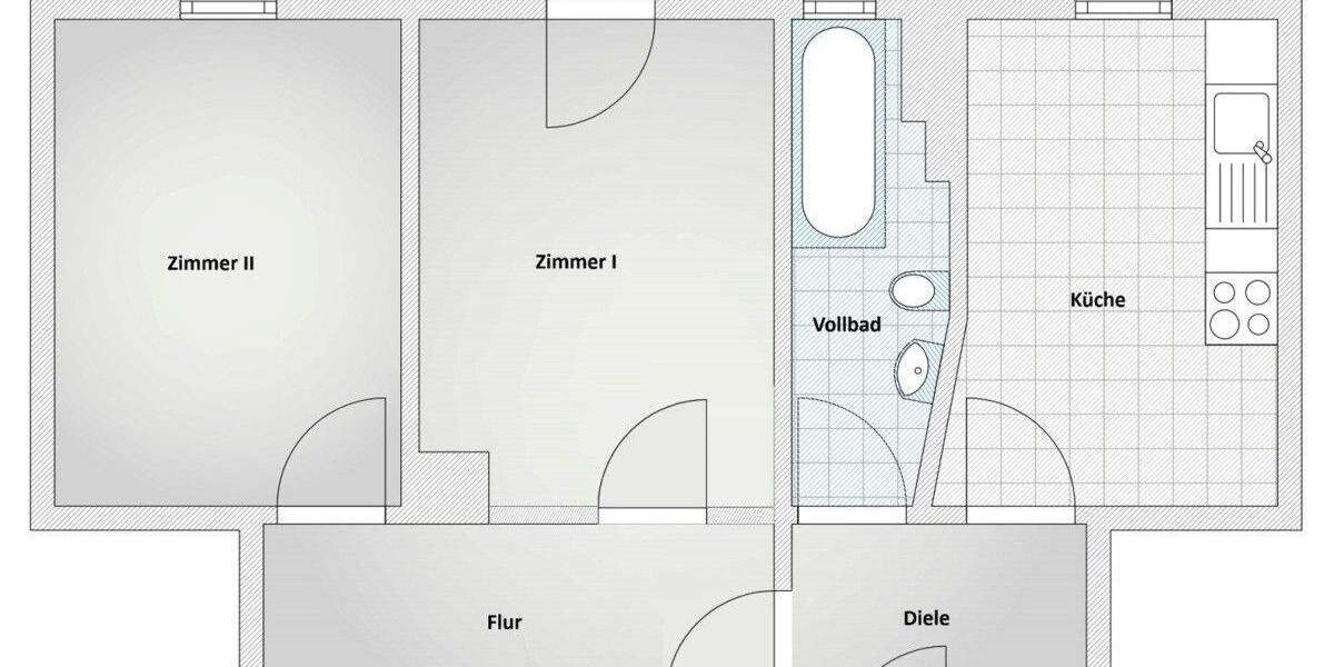 Etagenwohnung Hamburg Barmbek-Süd - 2 Zimmer, 279.000&euro; | Angebot:25707987