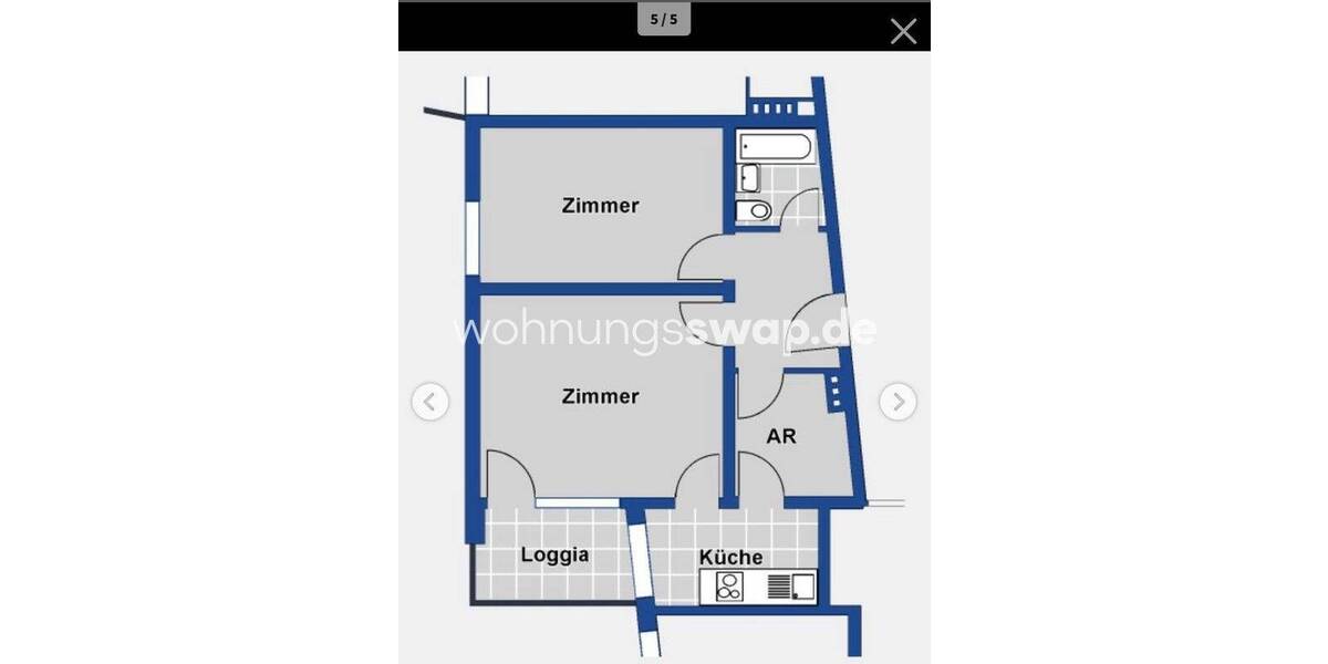 Etagenwohnung Hamburg Lurup - 2 Zimmer, 55 m&sup2;, 385&euro; | Angebot:25914205