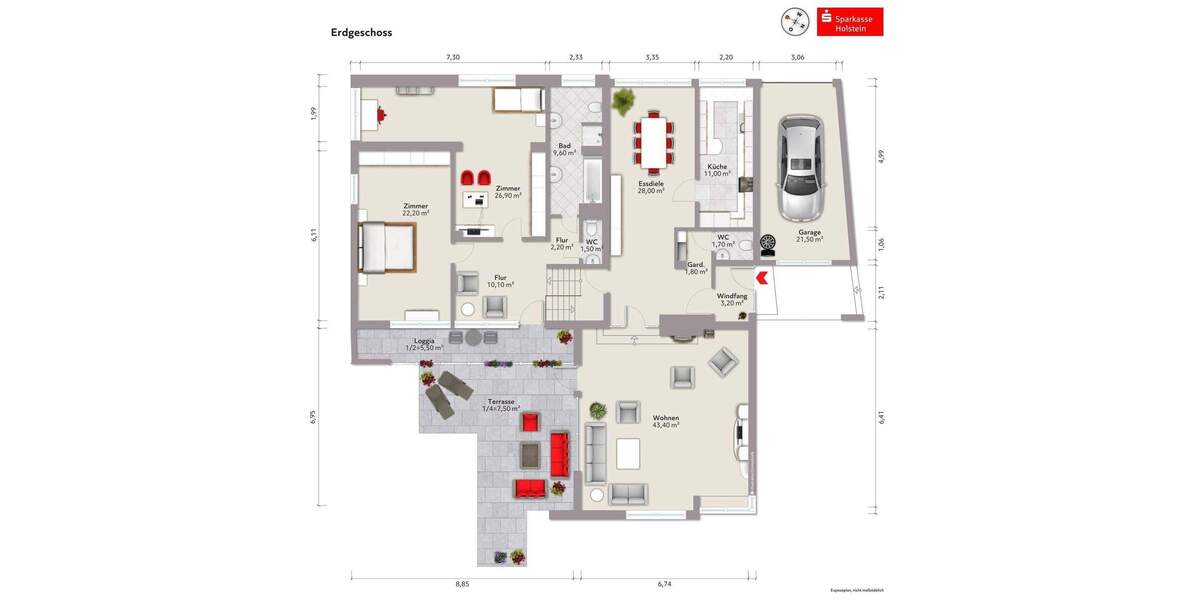 Einfamilienhaus Hamburg Volksdorf - 6 Zimmer, 176 m&sup2;, 1.059.000&euro; | Angebot:25731435