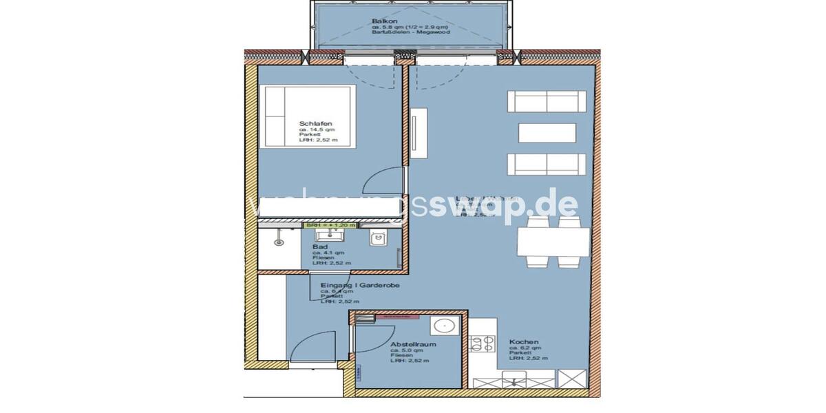 Etagenwohnung Hamburg Bahrenfeld - 2 Zimmer, 69 m&sup2;, 1.300&euro; | Angebot:24866030