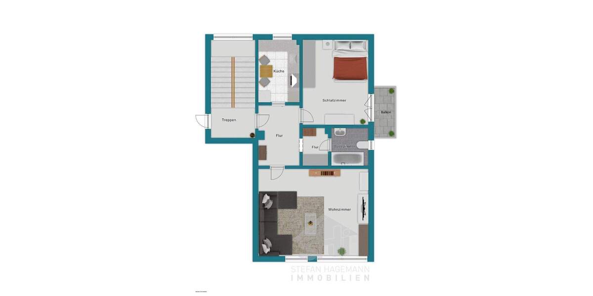 Etagenwohnung Norderstedt Harksheide - 2 Zimmer, 63 m&sup2;, 179.000&euro; | Angebot:25773171