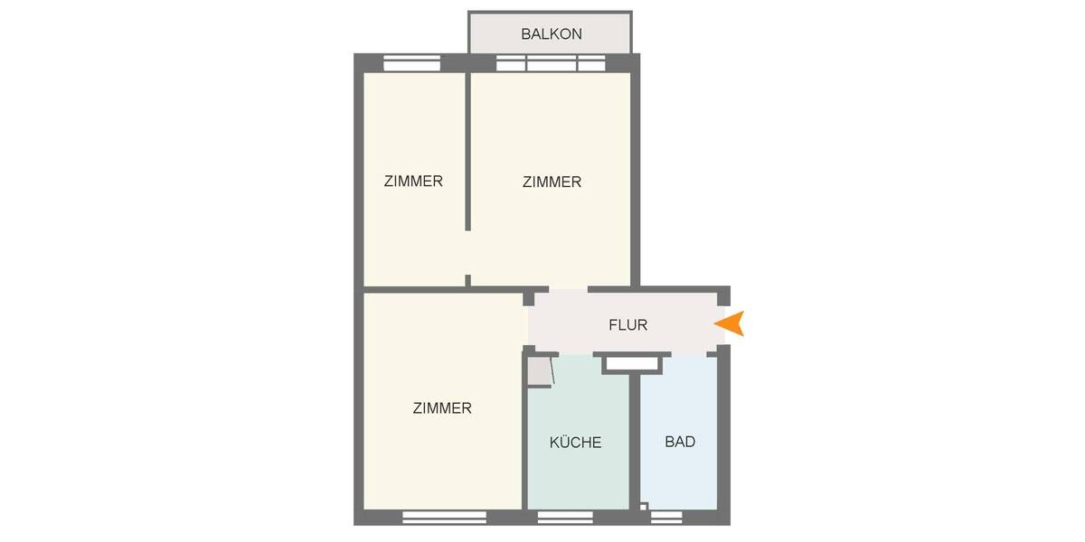Etagenwohnung Hamburg Borgfelde - 2 Zimmer, 58 m&sup2;, 275.000&euro; | Angebot:25928759