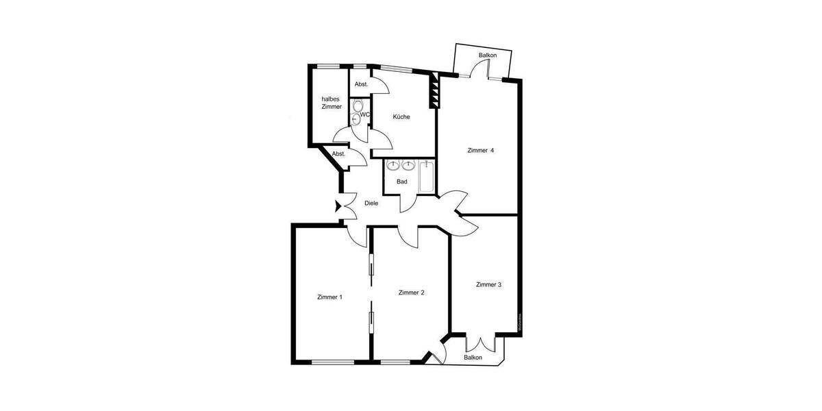 Etagenwohnung Hamburg Winterhude - 4 Zimmer, 110 m&sup2;, 1.150.000&euro; | Angebot:25701335