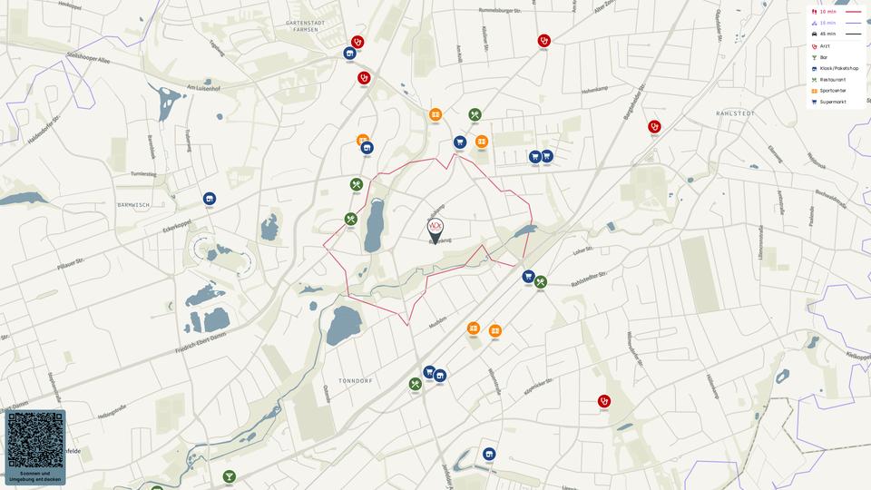 Dachgeschoßwohnung Hamburg Wandsbek - 2 Zimmer, 48 m&sup2;, 975&euro; | Angebot:26005681