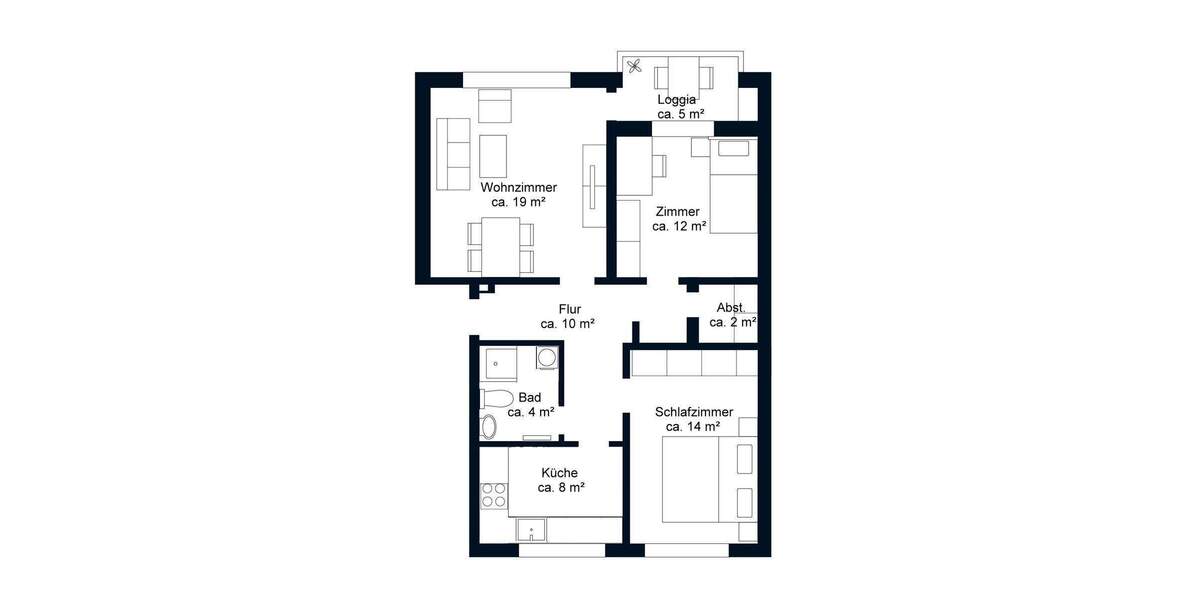 Etagenwohnung Elmshorn - 3 Zimmer, 70 m&sup2;, 245.000&euro; | Angebot:25777498