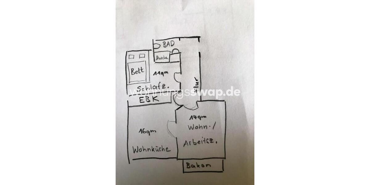 Etagenwohnung Hamburg Winterhude - 3 Zimmer, 52 m&sup2;, 855&euro; | Angebot:25856233