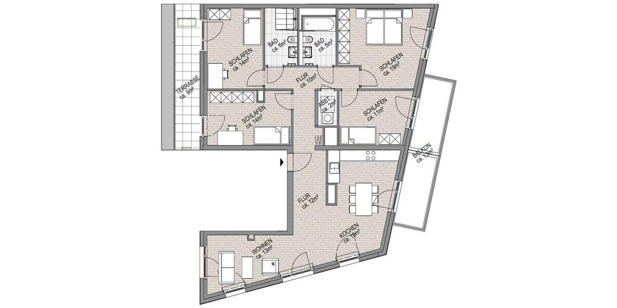 Etagenwohnung Hamburg Bahrenfeld - 5 Zimmer, 152 m&sup2;, 3.169&euro; | Angebot:25959291