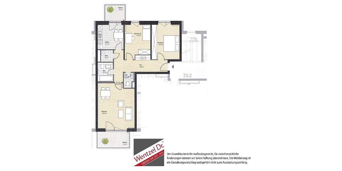 Etagenwohnung Hamburg Ottensen - 3 Zimmer, 93 m&sup2;, 1.729&euro; | Angebot:25854849
