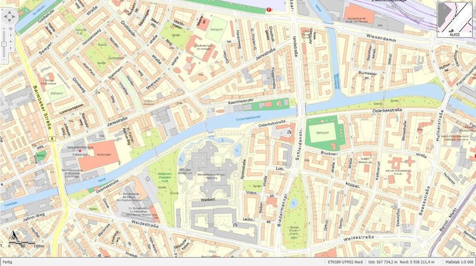 Etagenwohnung Hamburg Winterhude - 2 Zimmer, 52 m&sup2;, 349.000&euro; | Angebot:24876083