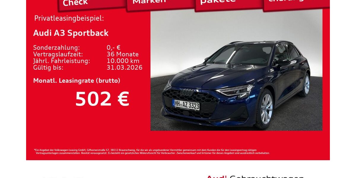 Audi A3 1.890 km 36.770 &euro; Hamburg 20537