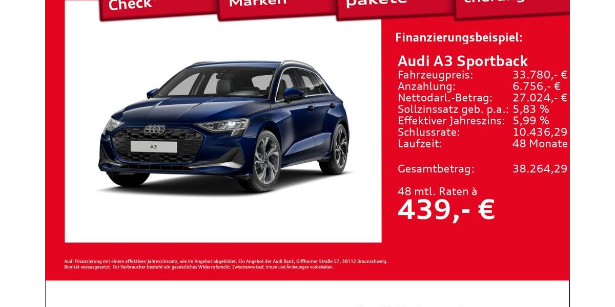 Audi A3 4.357 km 32.880 &euro; Hamburg 22419