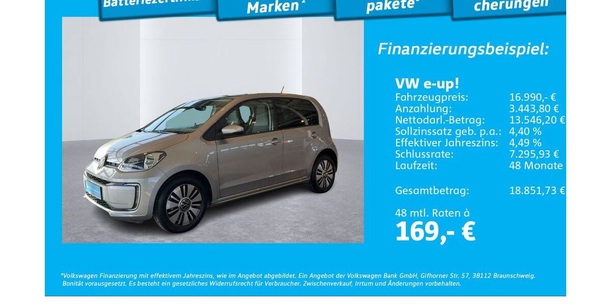 VW e-up! 27.115 km 16.690 &euro; Glinde 21509