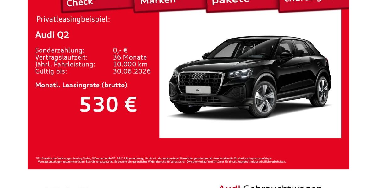 Audi Q2 1.890 km 38.550 &euro; Hamburg 20537