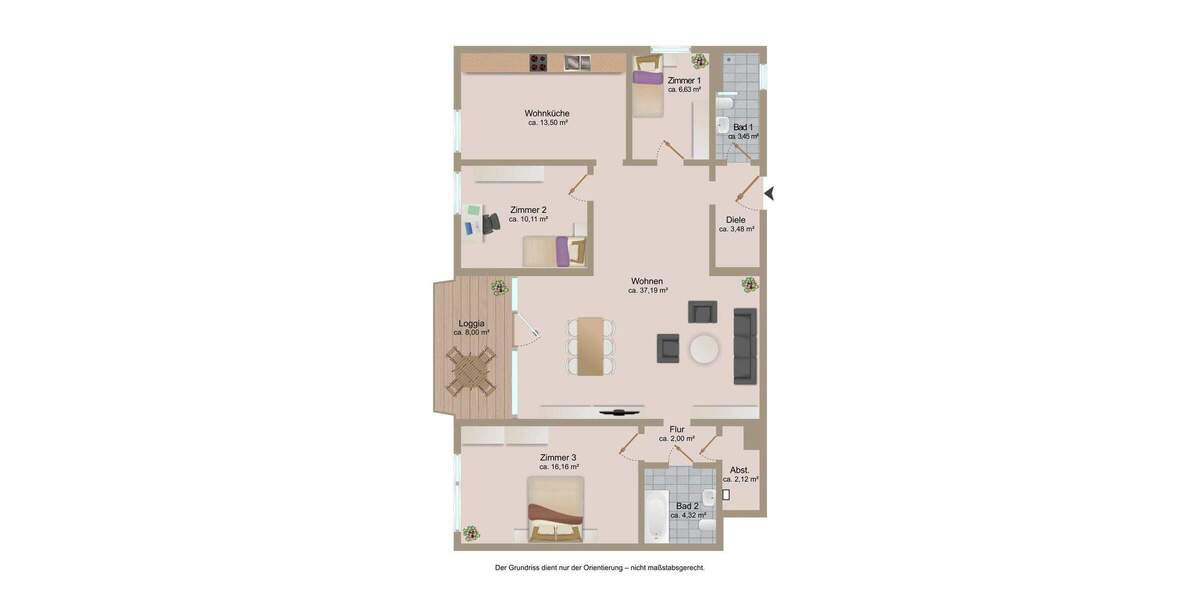 Etagenwohnung Reinbek - 4 Zimmer, 103 m&sup2;, 419.000&euro; | Angebot:25702682