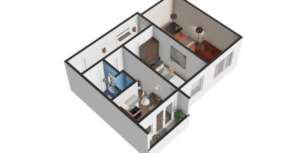 Etagenwohnung Hamburg Hamm - 2 Zimmer, 47 m&sup2;, 584&euro; | Angebot:26043894