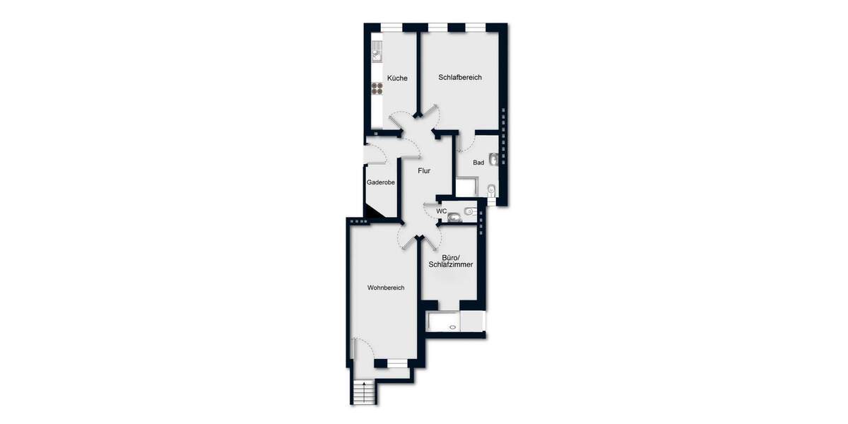 Etagenwohnung Hamburg / Eppendorf Eppendorf - 2 Zimmer, 68 m&sup2;, 450.000&euro; | Angebot:25802463