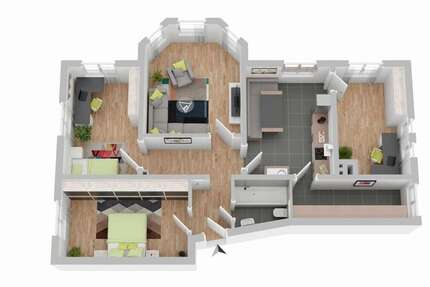 Wohnung Hamburg Eißendorf - 4 Zimmer, 96 m&sup2;, 1.190&euro; | Angebot:26767071