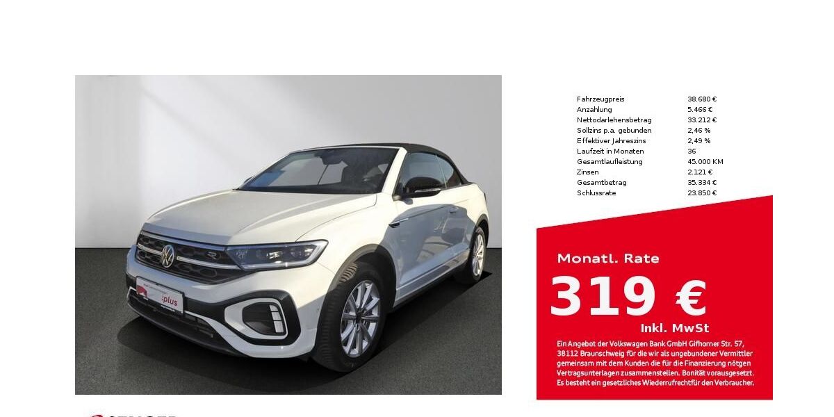VW T-Roc 19.500 km 38.680 &euro; Bad Oldesloe 23843