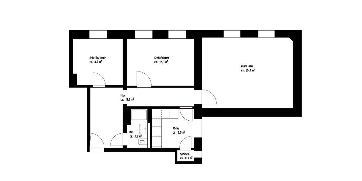 Erdgeschoßwohnung Hamburg Harburg - 2.5 Zimmer, 70 m&sup2;, 749&euro; | Angebot:25963893