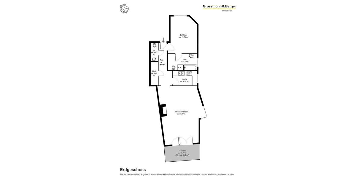 Etagenwohnung Hamburg Winterhude - 2 Zimmer, 90 m&sup2;, 1.150.000&euro; | Angebot:25667825