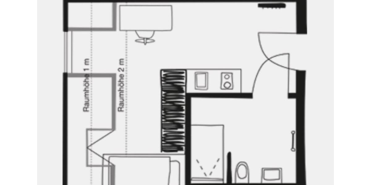 Dachgeschoßwohnung Hamburg Wandsbek - 1 Zimmer, 21 m&sup2;, 895&euro; | Angebot:25893160