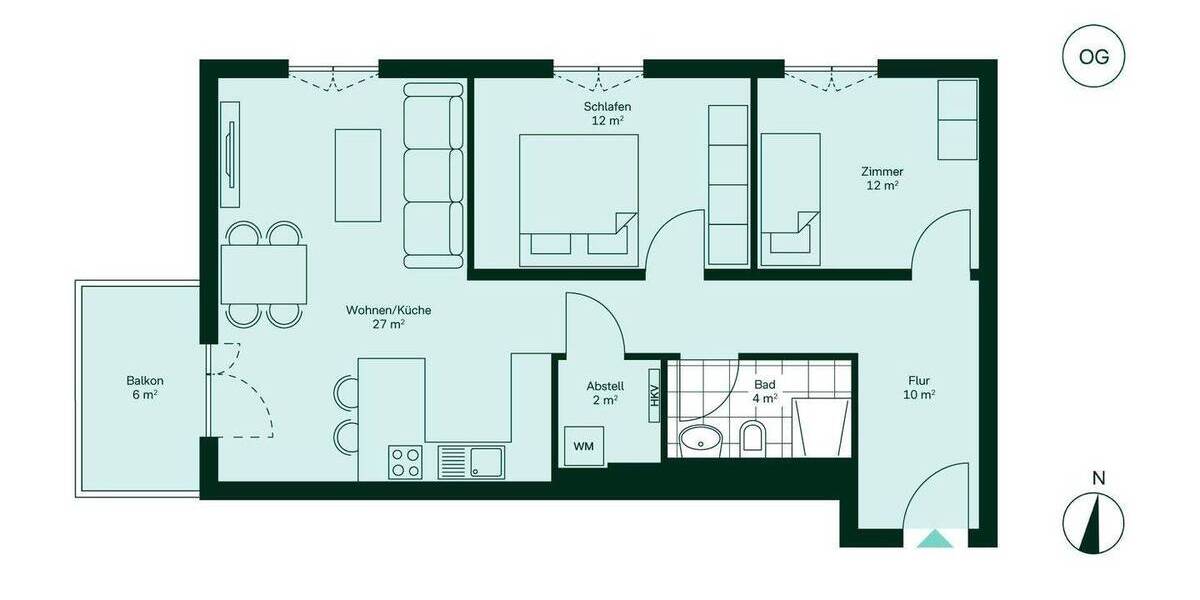 Etagenwohnung Hasloh - 3 Zimmer, 70 m&sup2;, 399.900&euro; | Angebot:25984422