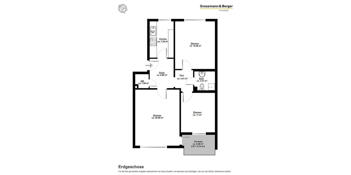Etagenwohnung Hamburg Marmstorf - 3 Zimmer, 71 m&sup2;, 198.000&euro; | Angebot:25670011