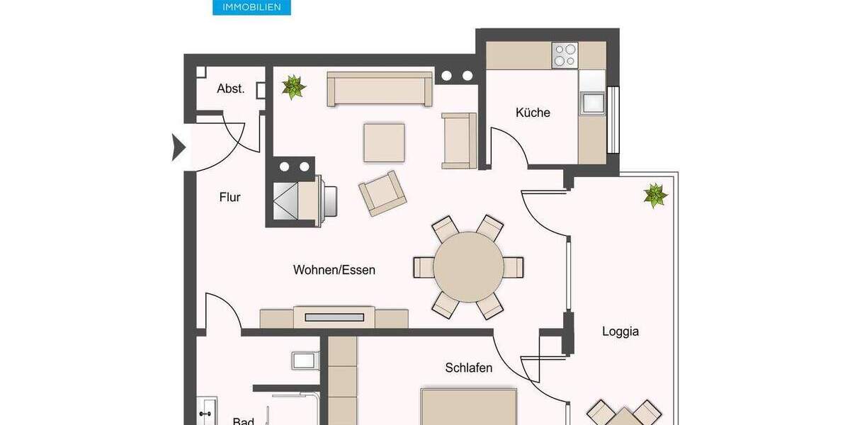Etagenwohnung Hamburg Othmarschen - 2 Zimmer, 67 m&sup2;, 525.000&euro; | Angebot:25748820