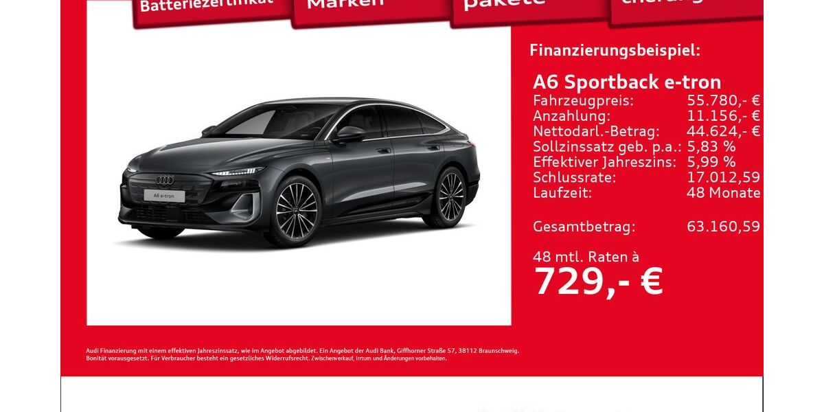 Audi A6 e-tron 6.785 km 55.780 &euro; Hamburg 22419