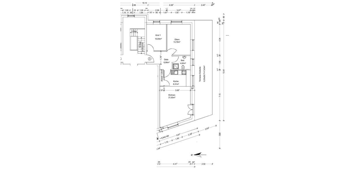 Etagenwohnung Uetersen - 3 Zimmer, 74 m&sup2;, 1.075&euro; | Angebot:25660524