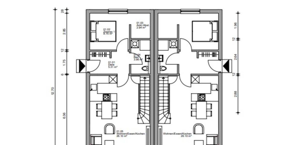 Doppelhaushälfte Hartenholm - 3 Zimmer, 92 m&sup2;, 283.000&euro; | Angebot:24756429
