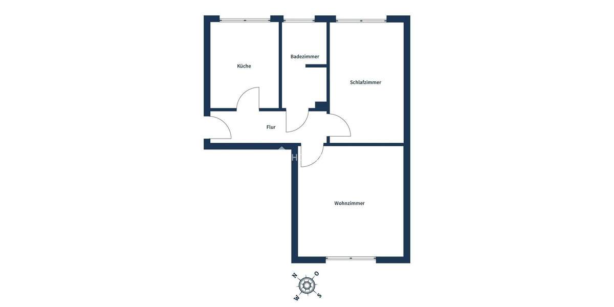 Etagenwohnung Hamburg Horn - 2 Zimmer, 49 m&sup2;, 199.000&euro; | Angebot:25708859