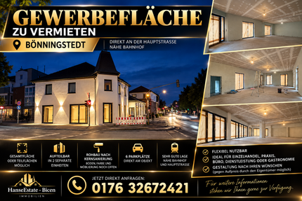 Gewerbefläche - flexibel teilbar und individuell gestaltbar! - Gewerbeobjekt Bönningstedt | Angebot:27621623