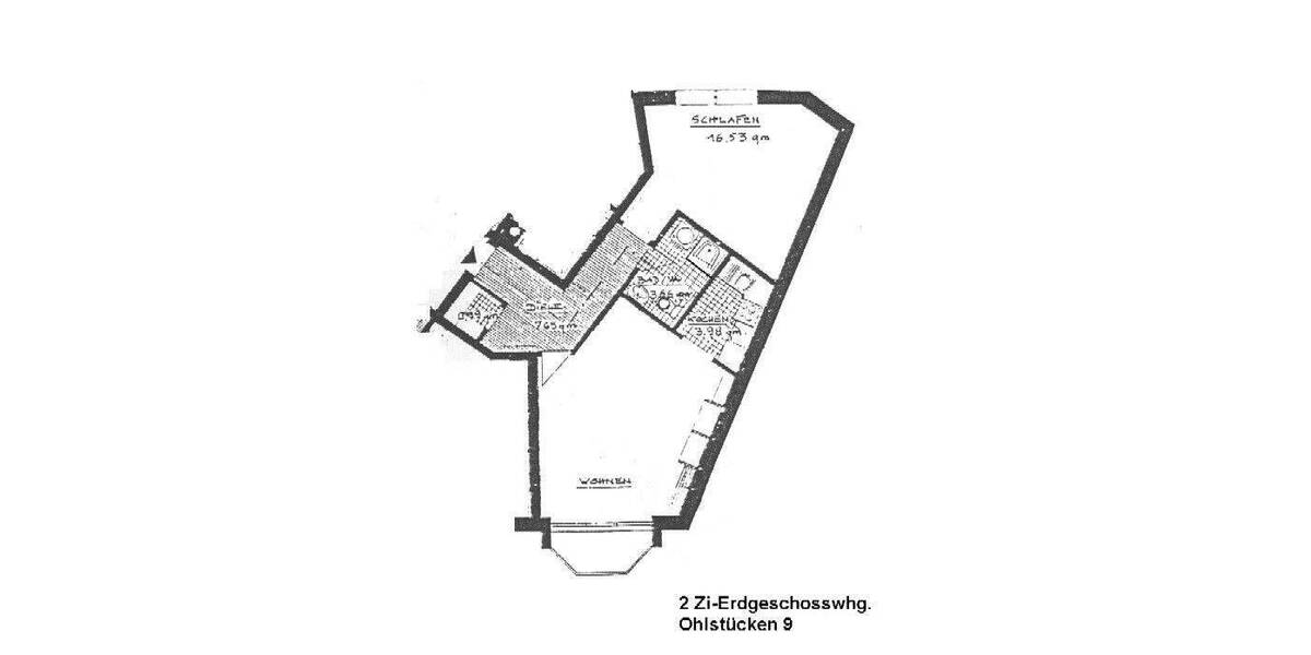 Etagenwohnung Hamburg / Lohbrügge Lohbrügge - 2 Zimmer, 56 m&sup2;, 228.000&euro; | Angebot:25680401