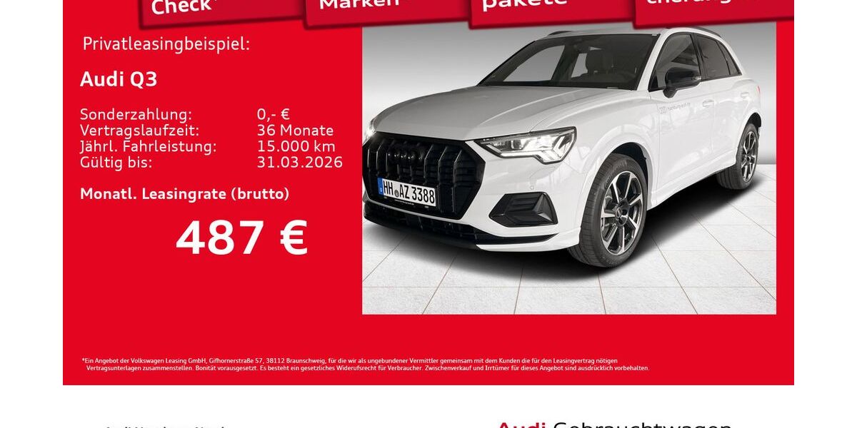 Audi Q3 1.090 km 44.420 &euro; Hamburg 22419
