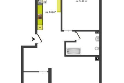 Wohnung Hamburg Sternschanze - 2.5 Zimmer, 62 m&sup2;, 299.000&euro; | Angebot:26062755