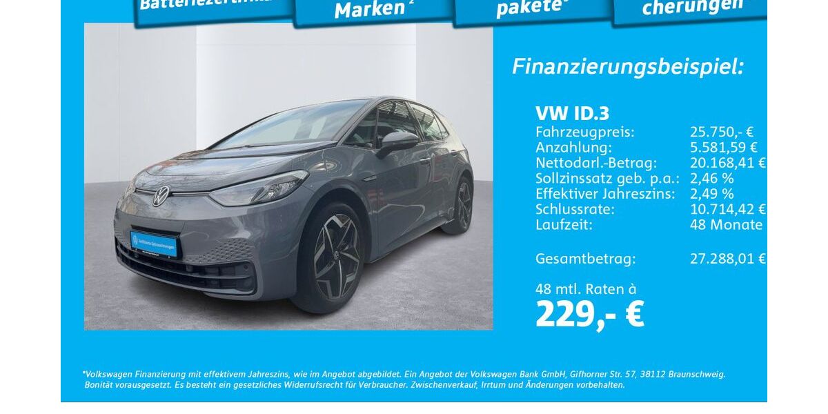 VW ID.3 17.269 km 25.650 &euro; Hamburg 22111