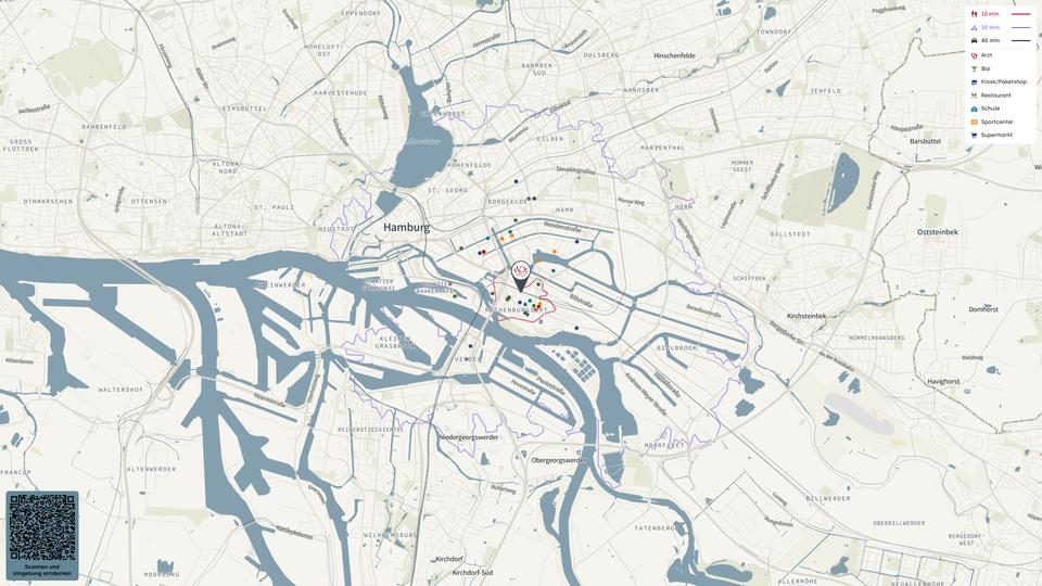 Etagenwohnung Hamburg Rothenburgsort - 1 Zimmer, 33 m&sup2;, 960&euro; | Angebot:26183399