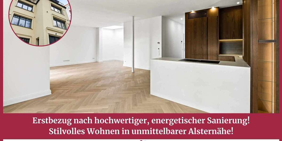 Etagenwohnung Hamburg Winterhude Winterhude - 3 Zimmer, 131 m&sup2;, 2.098.000&euro; | Angebot:25937402